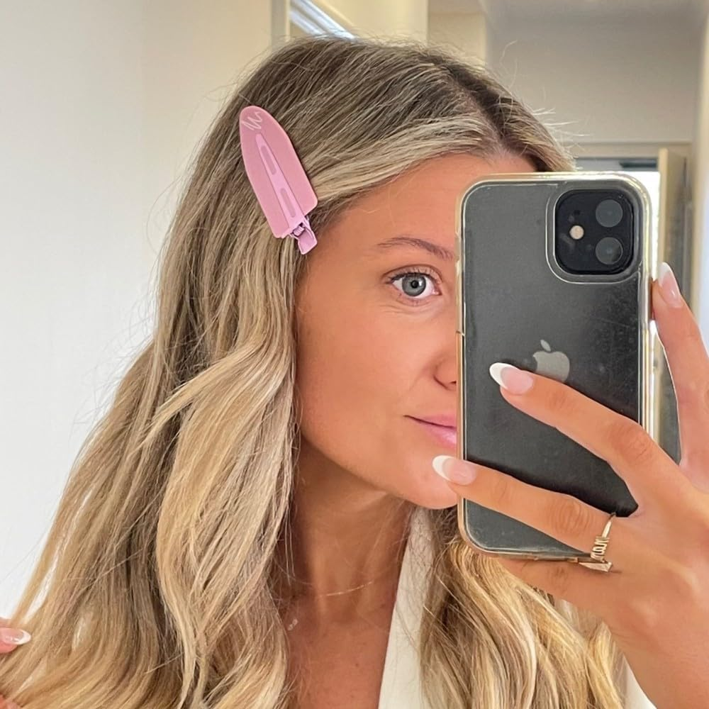 Mermade Hair Jumbo No-Crease Clips 4-Pieces, Pink image number 1