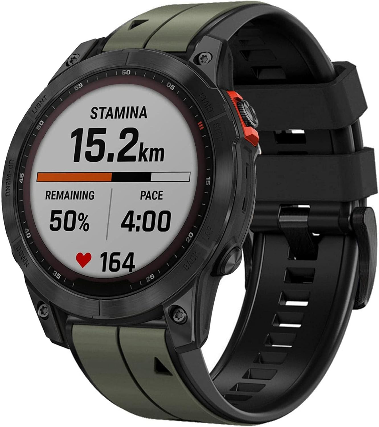 Abanen Quick Fit Silicone Watch Bands for Garmin Fenix 8 51Mm / Fenix 7X / Fenix 6X / Fenix 5X / Instinct 2X,Soft Sport Bicolor Waterproof Wristband Strap for Epix Pro 51Mm,Tactix 7 Pro