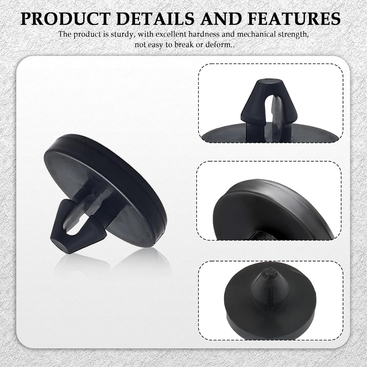 Stacool 4PCS Car Brake Pedal Stop Pad OEM# 90541-06036, Push Button Switch, Manual Operation, Black image number 5