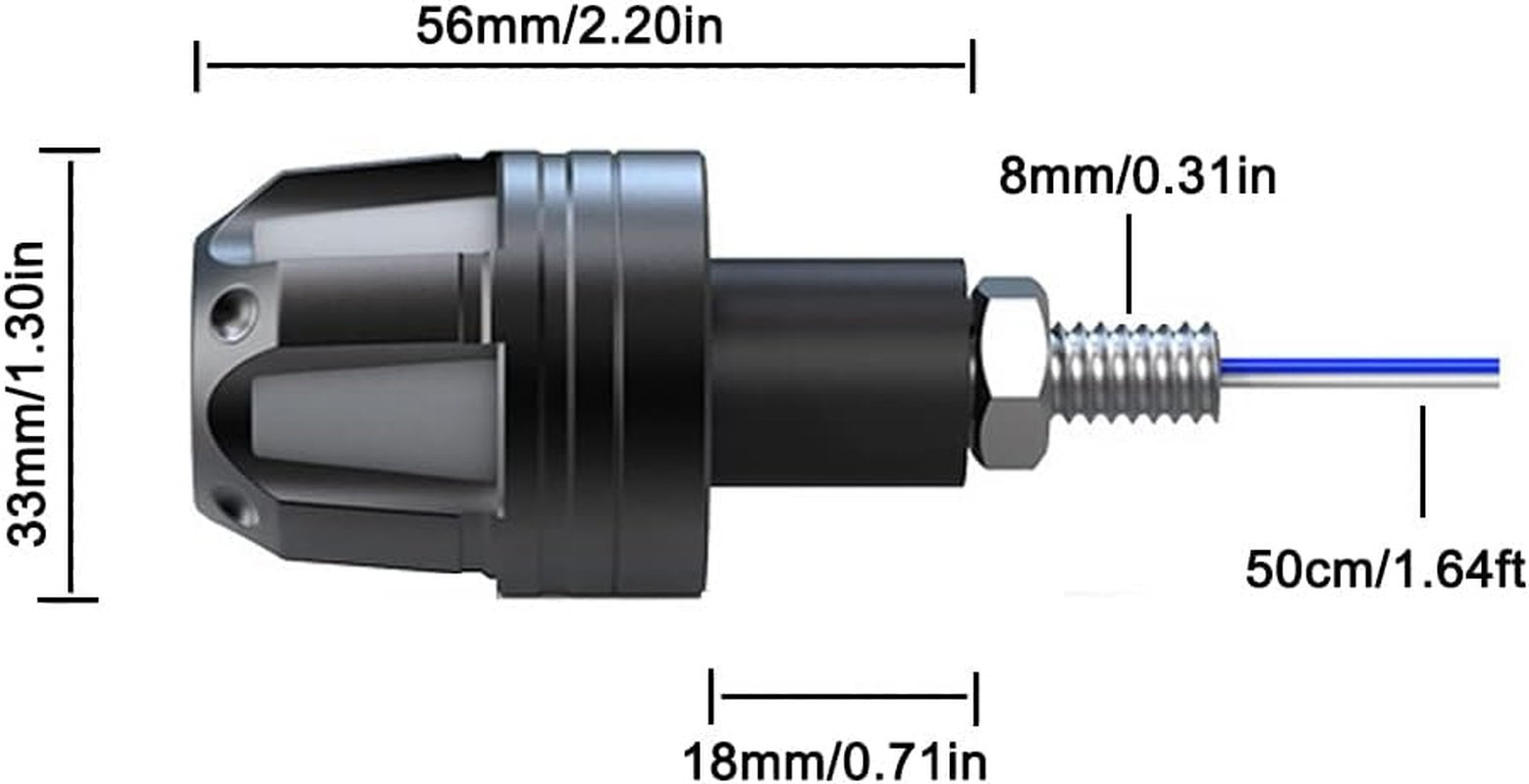 TOTMOX Universal 7/8"(22Mm) Handlebar Grip Bar Plug Light, Motorcycle Turn Signal, Daytime Running Light, Bike Strobe Side Marker, 2 PCS LED Handle End Mount Lamp, Blinker Light, Amber White Light
