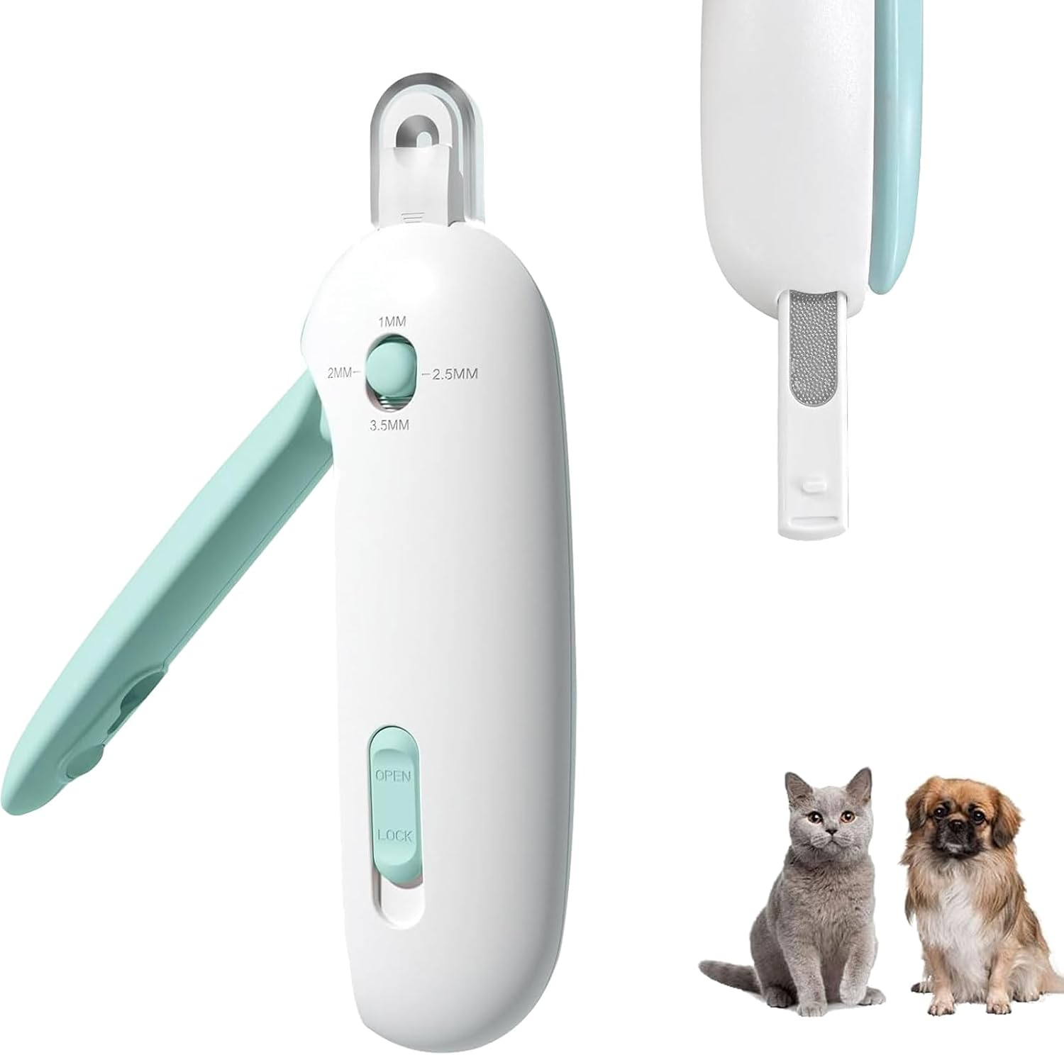 Tuoyi Cat Nail Clipper with Adjustable Aperture, Small Dog Nail Trimmer with 4 Gears & Nail File for Dogs and Cats，Prevent Pet Nails from Cracking image number 2