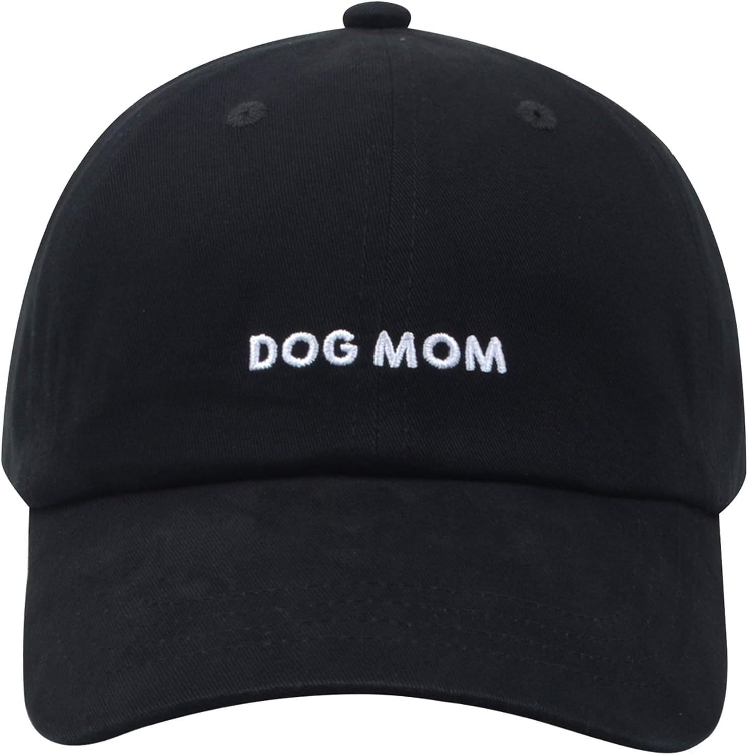 Hatphile 6 Panel Soft Embroidery Dog Dad Hat Dog Mom Hat Adjustable Baseball Cap Dog Lover Gifts for Men/Women - Dog Dad Black Cap image number 5