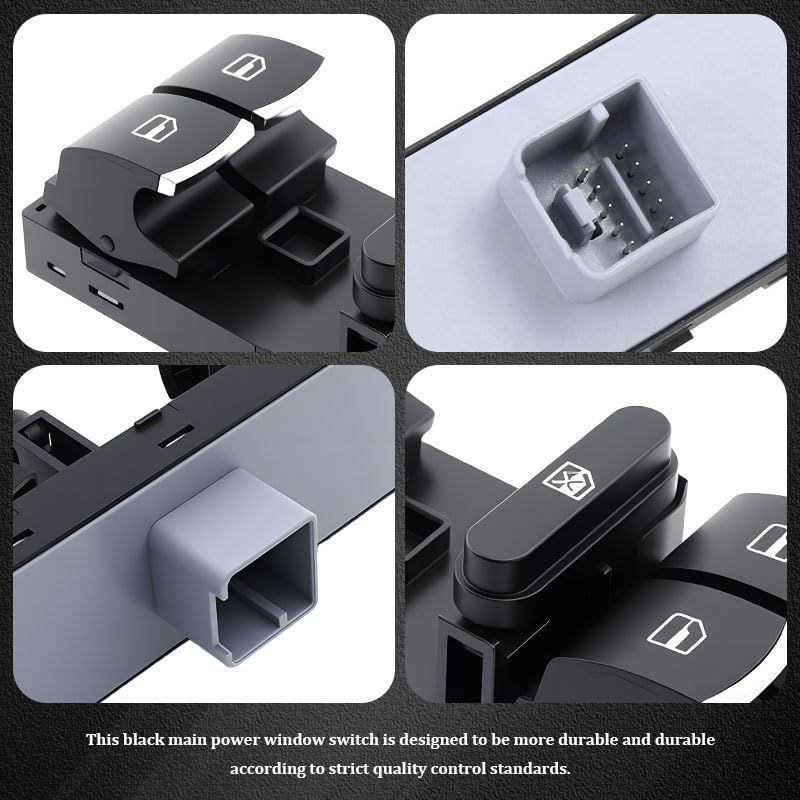 Driver Side Power Window Switch, Black Electric Window Switch, Compatible with VW Golf MK5/MK6, Passat B6/B7, Jetta, Tiguan image number 1