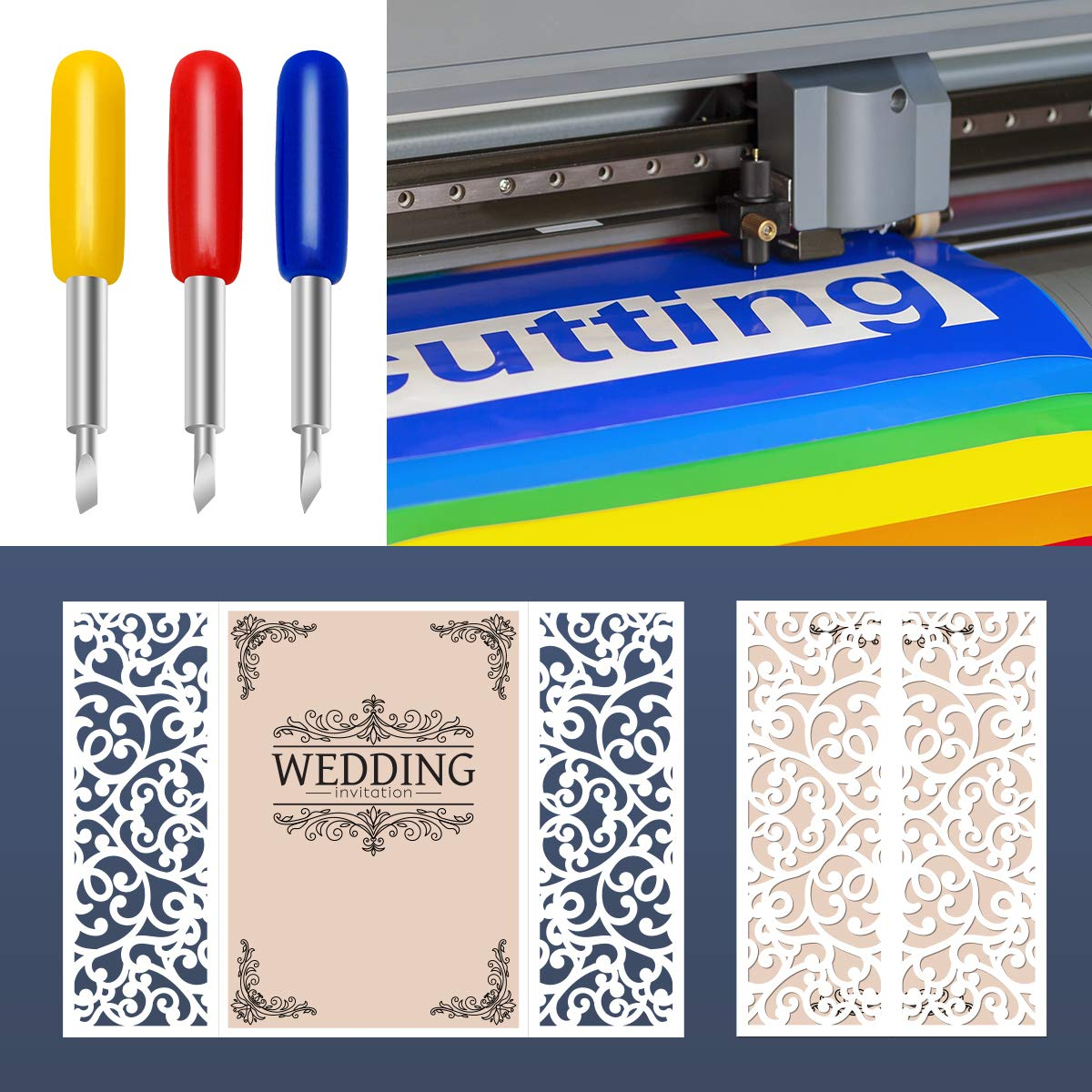 20 PCS 3Rd Party Accessory Blades for Cricut - Replacement for Explore Air 2, 10P 45&deg; for Expression, 5P 30&deg;, 5P 60&deg; Cutting (20 Pack) image number 1