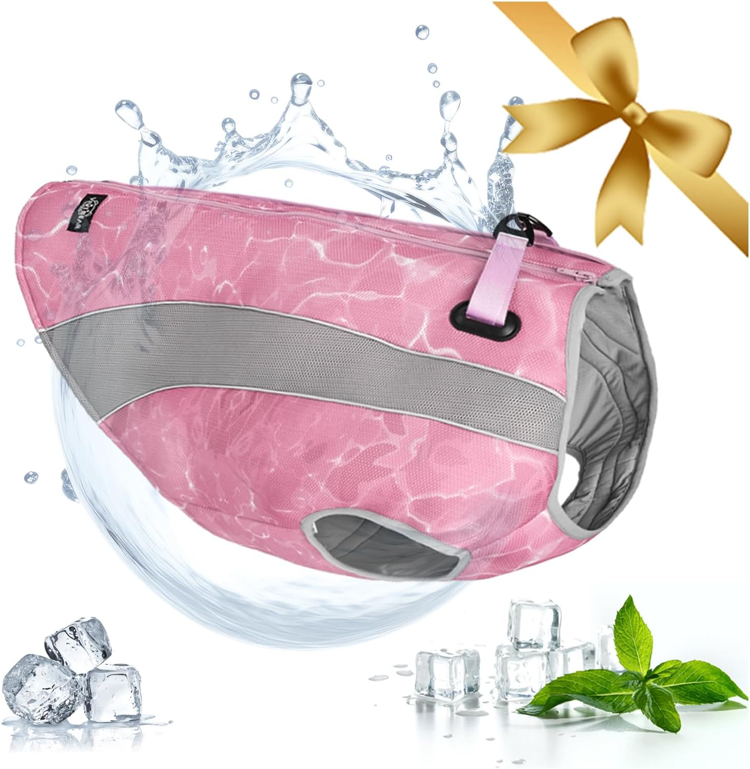 Dog Cooling Vest, Evaporative Cooling Coat for Dogs with Harness D-Rings and Adjustable Zip, Safety Reflective Ice Cooling Jacket for Puppies, Sunproof Summer Cooling Vest for Dogs, S image number 5