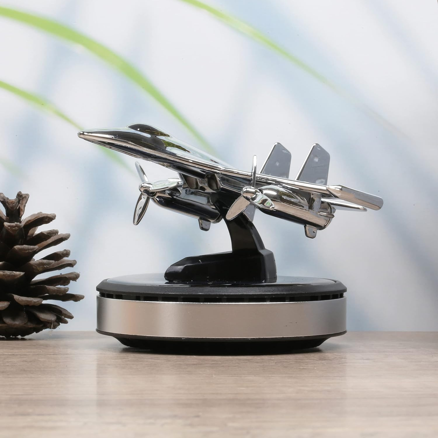 Magictech Solar Car Aromatherapy Diffuser Car Air Fresheners Essential Oil Diffuser Small Aromatherapy for Car Office Home Fighter Model CX02 image number 3