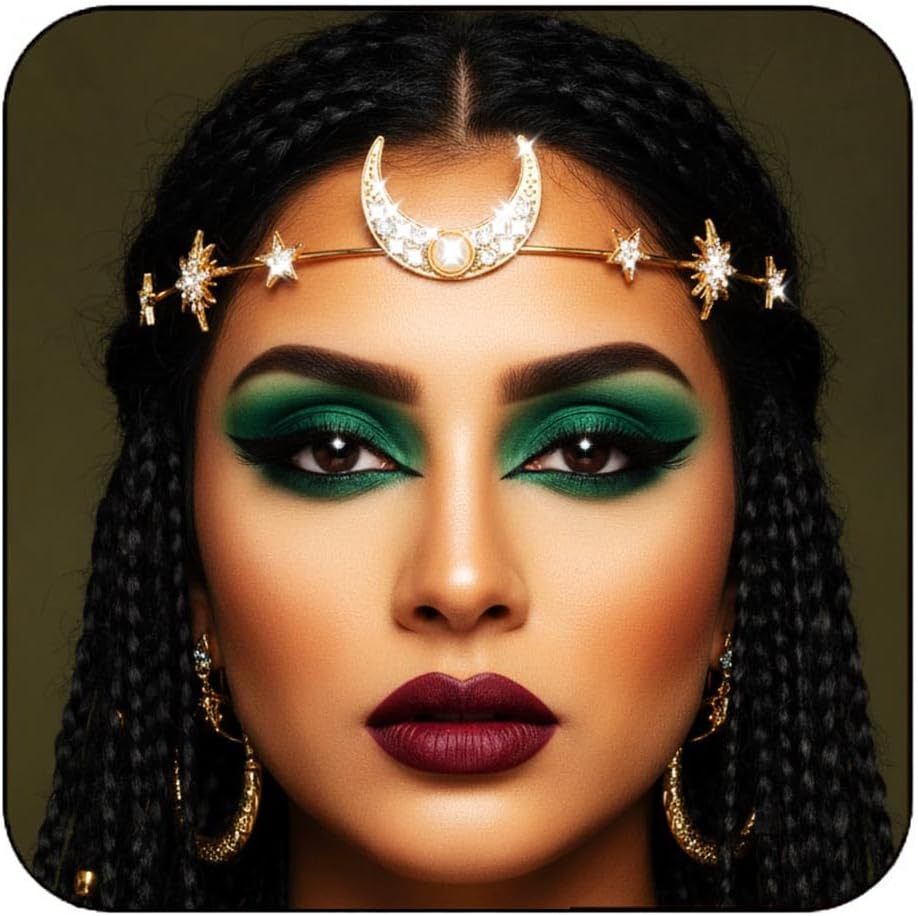 Fashband Boho Moon Headband Gold Star Headpiece Festival Hair Accessories Flower Bride Wedding Hair Chain Jewellery for Women and Girls image number 6