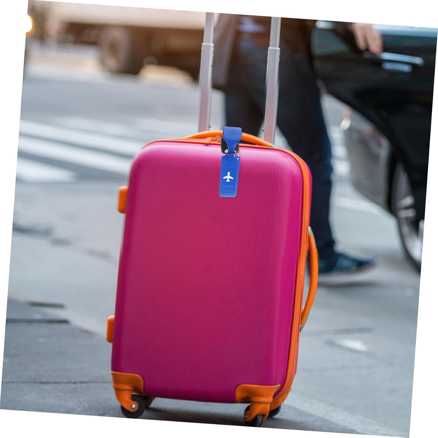 VERDANVERSE 3Pcs PVC Luggage Tags Travel Baggage Label Id Tags for Suitcases Backpack Accessories image number 3