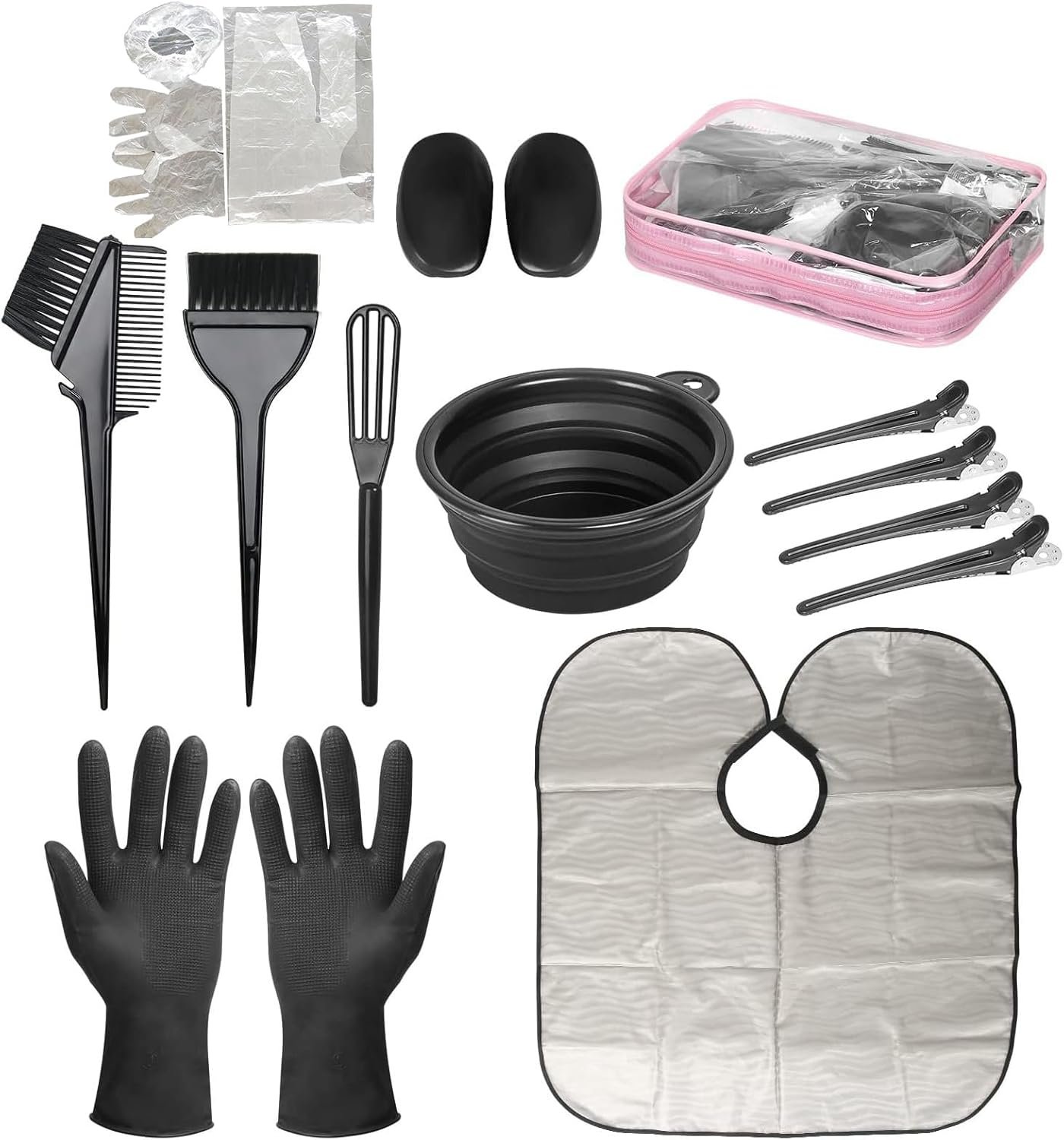 Salon-Quality Hair Dye Kit: Professional 14-Piece Set for At-Home Color | Includes Brush, Bowl, & Tools for Coloring Results | Easy DIY Hair Coloring Experience image number 6