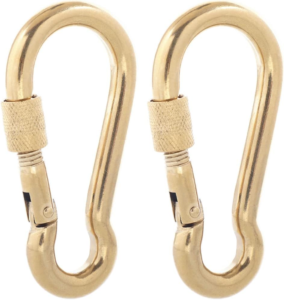 Carabiner Clips, 316 Stainless Steel Carabiner Clip, Heavy Duty Carabiner Hooks, Keychain Carabiners, Multi-Purpose Spring Snap Hook for Dog Leash, Outdoor Camping, Swing, Hammock