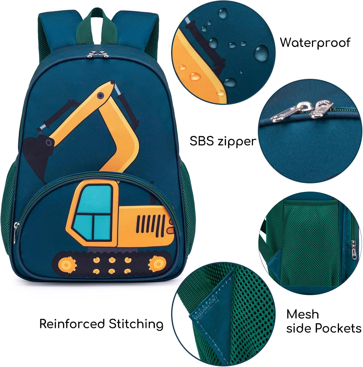 Backpack for Kids Boys Girls Preschool Kindergarten Bookbag Set with Lunch Box Toddler School Bag image number 3