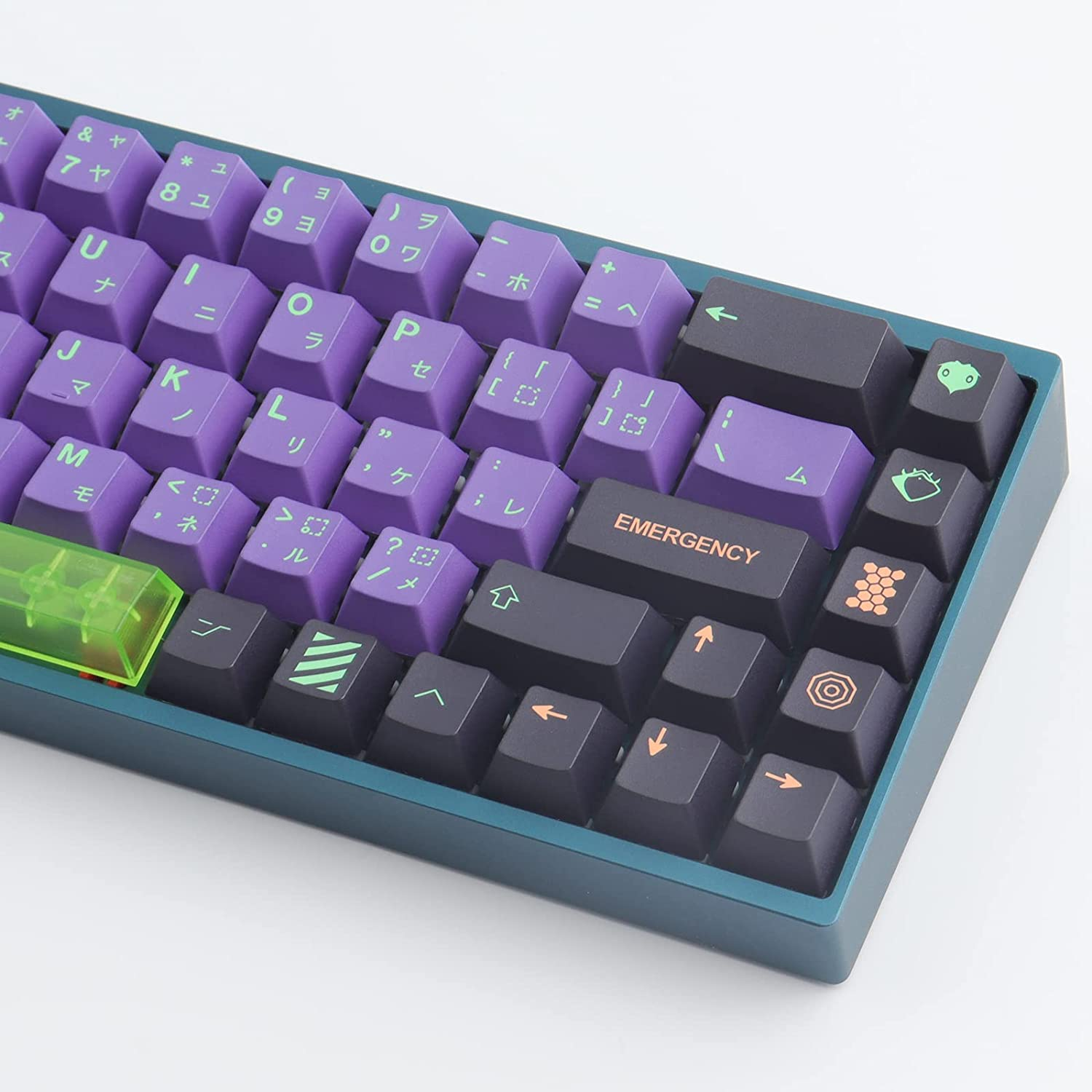 PBT Keycaps,Jomkiz 135 Keys Dye Sublimation Cherry Profile Keycaps with 7U Clear Spacebar Japanese Keycap Set for Cherry MX Switches ANSI Layout Mechanical Keyboards - Black image number 3