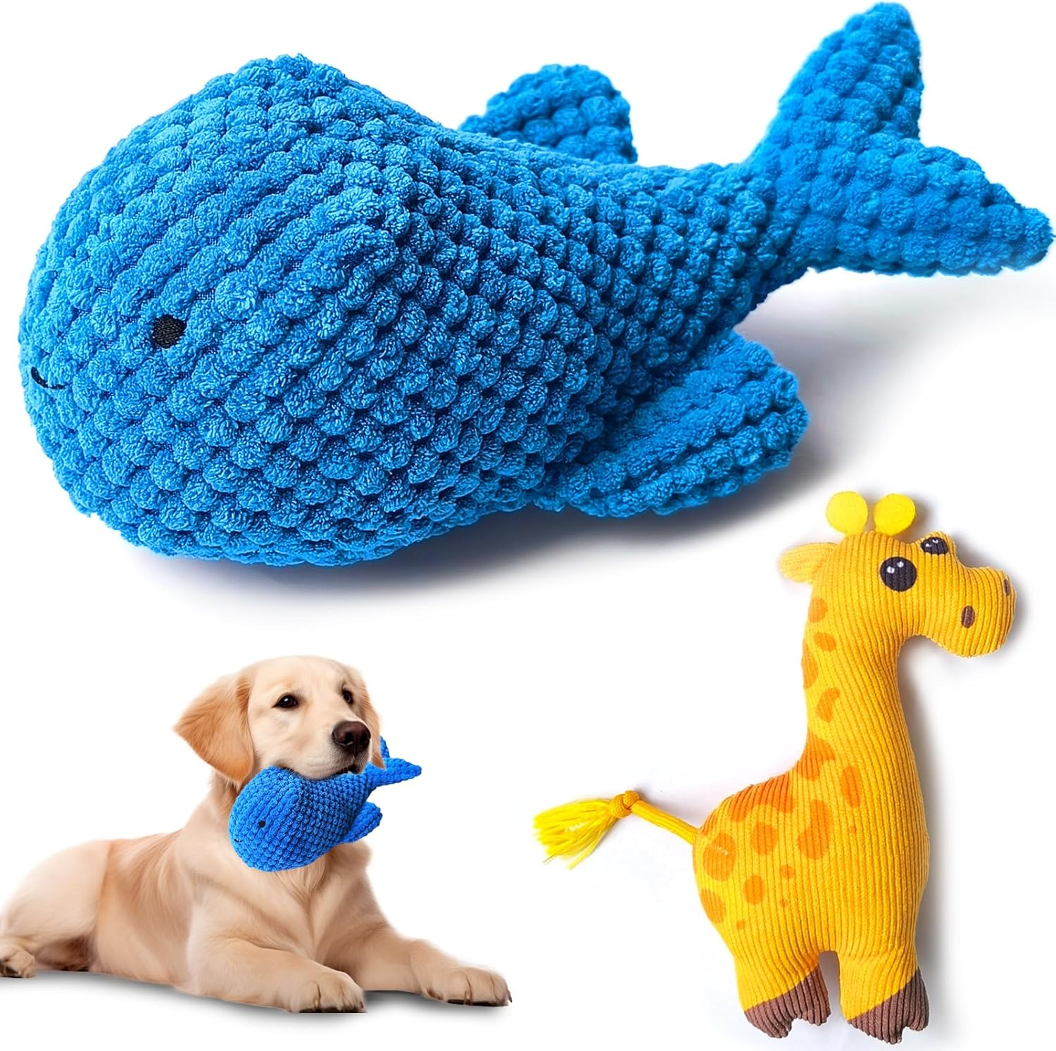 Pet Supplies Interactive Squeaky Dog Chew Toy, Ideal Dog Toys for Chewers, Small, Medium & Large Dogs (Small)