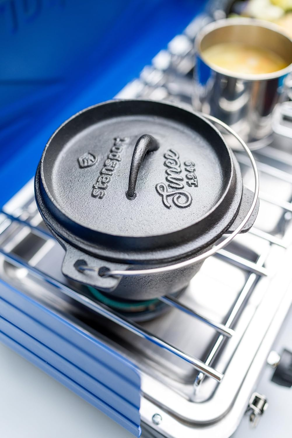 Stansport 1 QT Pre-Seasoned Cast Iron Dutch Oven Flat Bottom (16016) image number 3