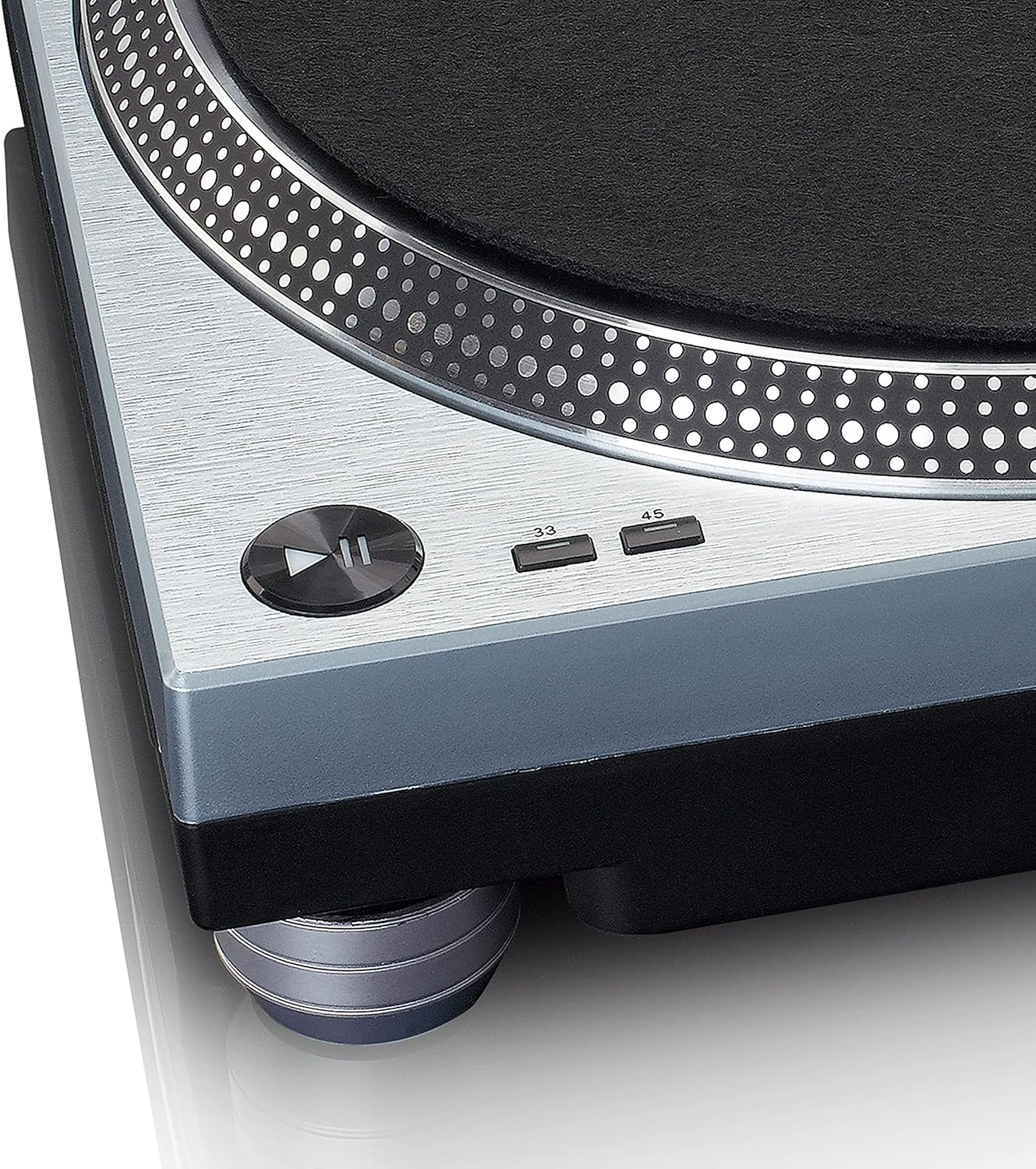 Lenco Direct Drive Turntable with USB/PC Encoding, Metallic Blue