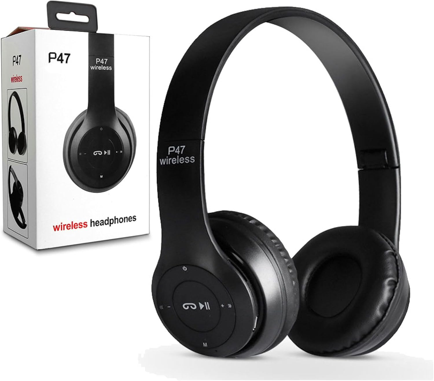 Wireless Bluetooth 5.0 Earphones, Foldable Sport Headset with Mic, Stereo Headphones MP3 (Blue)