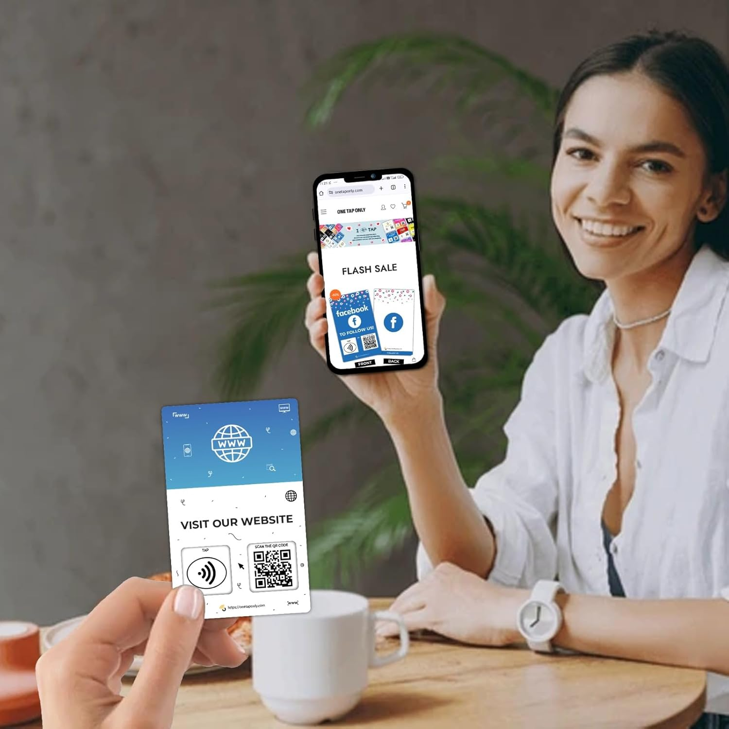 1 Website Tap Card | Website QR Code | Contactless Review Card | NFC Tap Card | Unlimited Use NFC Cards image number 6