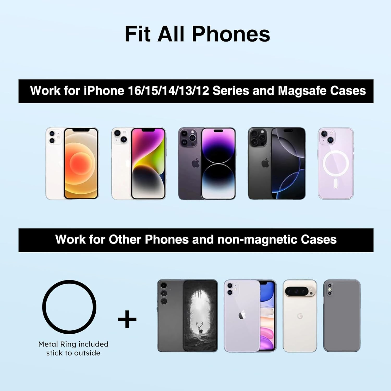 2025 Upgraded Vacuum Suction Magnetic Phone Holder, 360&deg; Rotating Cars Phone Mount for Dashboard, Glass & Smooth Surfaces, Foldable Design Phone Mount Stand Compatible with Iphone image number 4