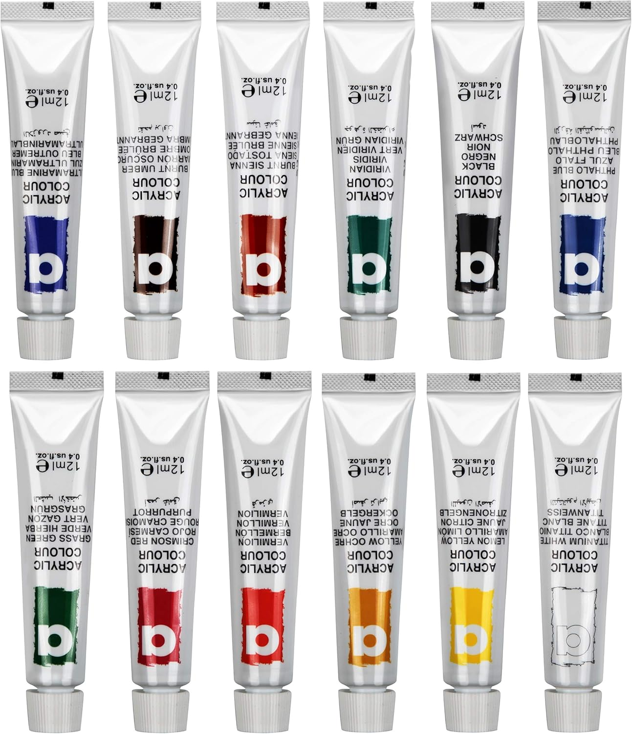 Falling in Art 29 Piece Acrylic Painting Set of 12 Colors with Portable Table Easel Box, Canvas Panels, Brushes, Palette and More image number 3