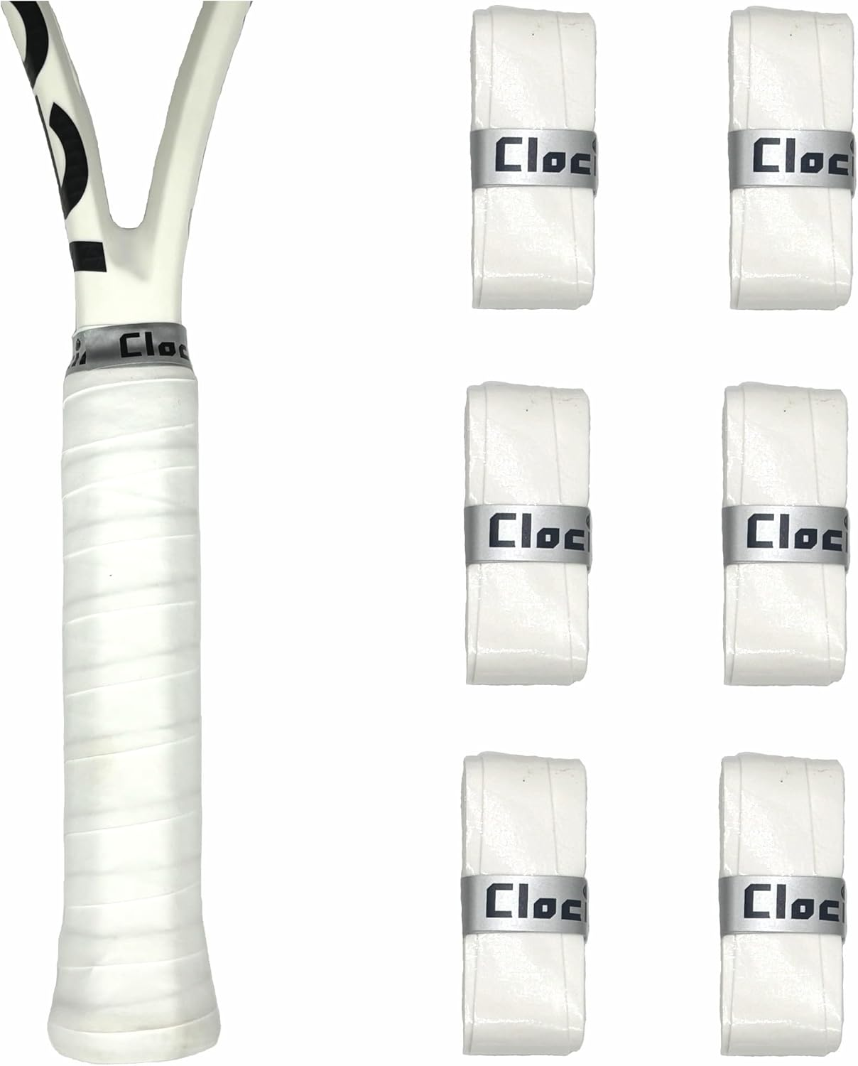 Anti Slip Tennis Overgrip, Racket Grip Tape for Tennis, Padel, Badmintion, Pickleball Racket, 6-Pack