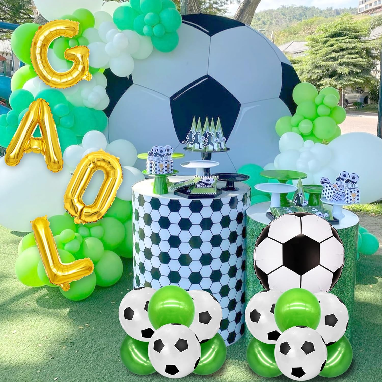 Soccer Balloons Soccer Party Decorations for Men&rsquo;S Boy&rsquo;S Soccer Birthday Party Sports Theme Party (Style 01) image number 4
