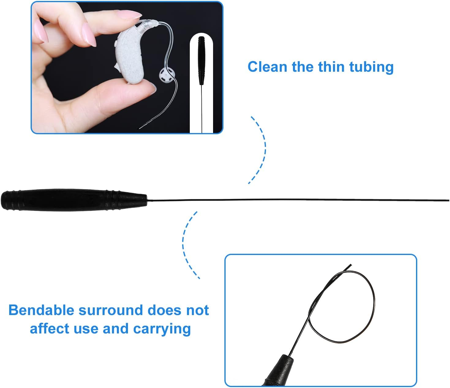 12Pcs Hearing Aid Cleaning Kits, Hearing Aid Cleaning Tools Opticon Hearing Aid Cleaning Tools with Storage Case for Hearing Aid Headphones Earbuds image number 6