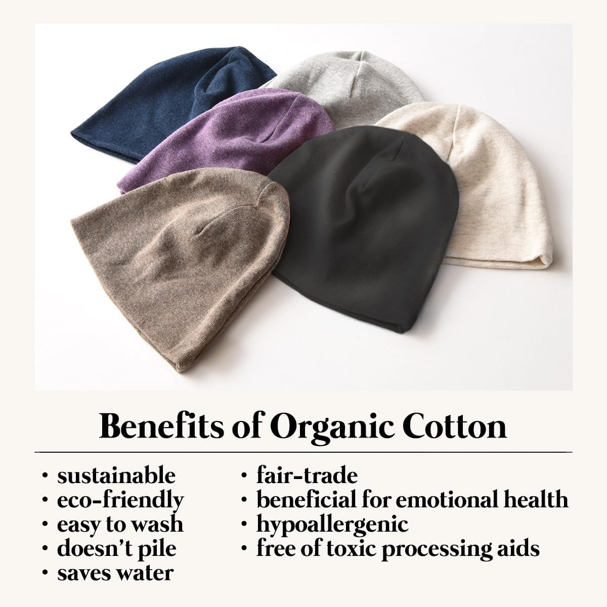 CHARM Toddler Organic Beanie Boys - Slouchy Cotton Kids Warm Knit Hat Girls image number 4