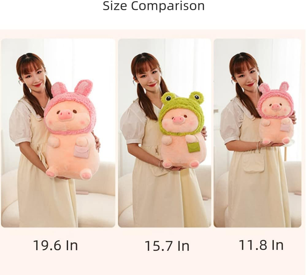 SHIZLIN 15.7 Inch Plush Pillow - Delicate and Lovely Pig Stuffed Animal Simulation Doll Toy for Family, Friends, Girlfriends and Kids image number 4