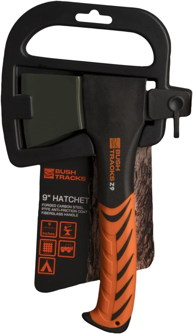 9" Camp Hatchet Axe &ndash; Compact Wood Splitting Axe with Sharp Blade & Anti-Slip Handle &ndash; Small Camping Hatchet for Firewood, Bushcraft, Garden & Outdoor Use image number 2