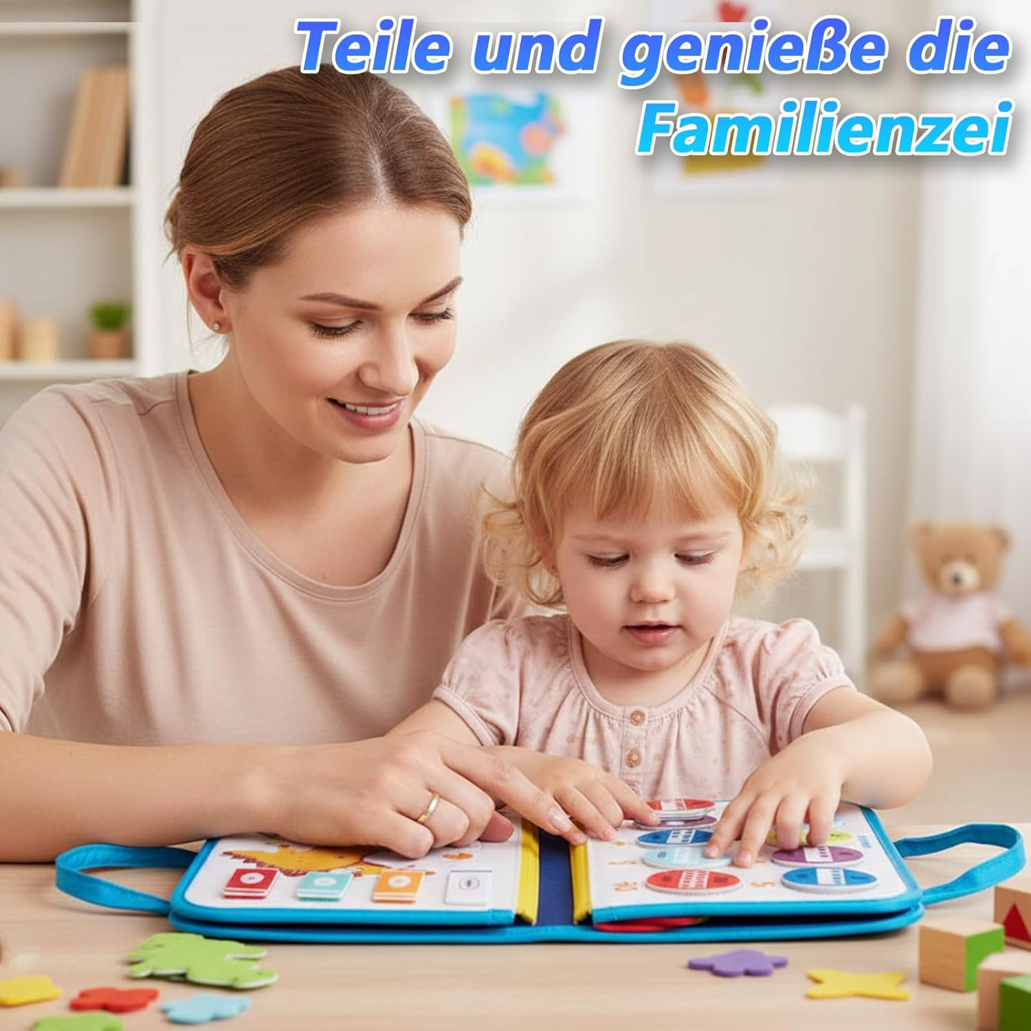 Beafaoo Busy Board Montessori Toy from 1 2 3 Years, Felt Animals Dinosaur Quiet Book, Sensory Busy Book, for Early Childhood Education, Child Education image number 3