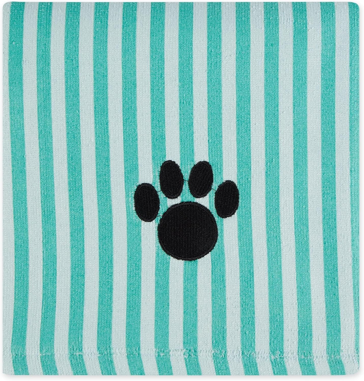 Bone Dry Pet Grooming Towel Collection Absorbent Microfiber X-Large, 41X23.5, Striped Aqua image number 3