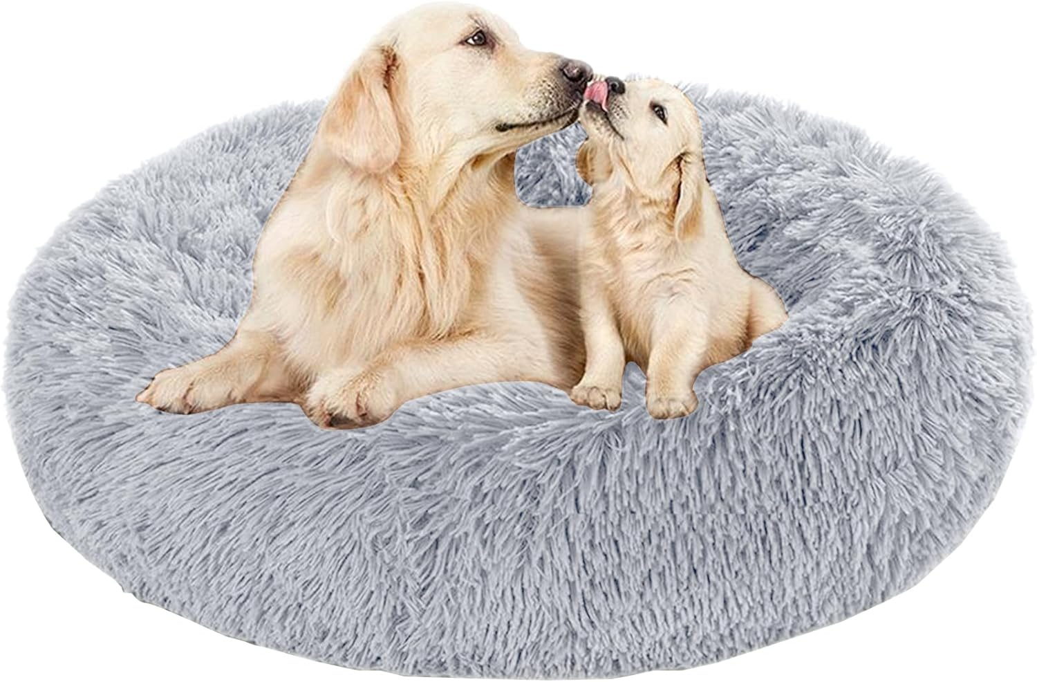 AYO Pet Bed, Pet Cushion, Pet Sofa, Dog Bed, Cat Bed, for Cats, Puppies, Small Dogs, Pet Supplies, Sleep Soundly, Chew-Resistant, Round, Donut, Soft, Fluffy, Cute, Anti-Slip, Suitable for All Year,
