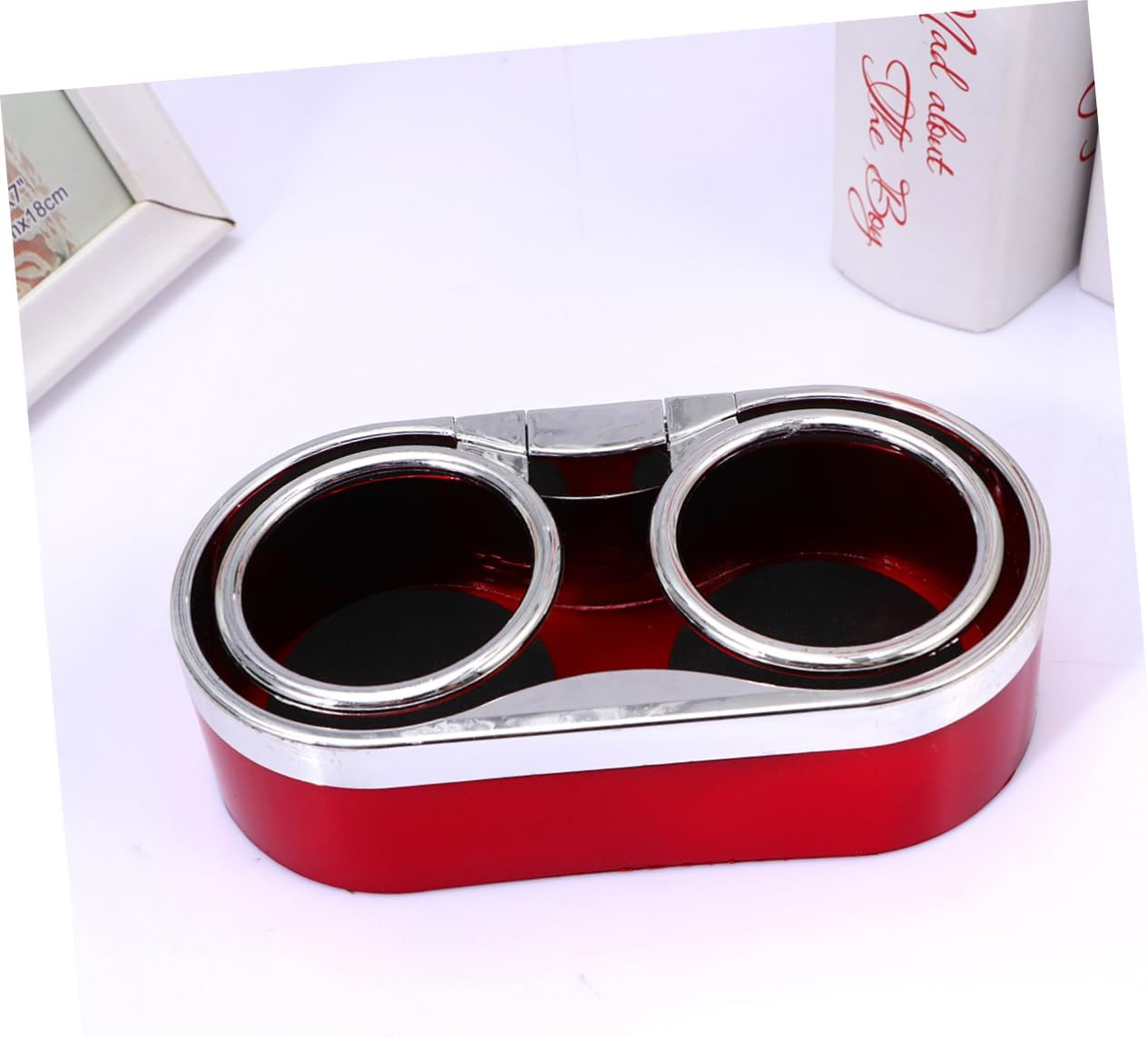 TIDTALEO 1Pc Double Cup Holder Water Cup Holder Car Cup Car Dashboard Accessories Dual Cup Holders for Car Multifunction Beverages Drink Holder for Car Back Seat Floor Cup Holder Red