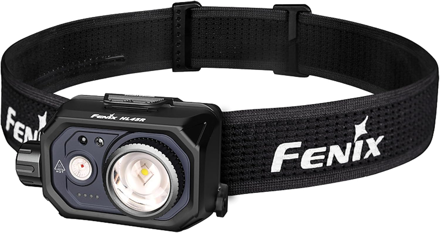 Fenix HL45R Rechargeable Headlamp - Aluminum Head Torch - 1000 Lumens & Waterproof Headlamp - Sensing Function & 54 Hours Working - Headlamp for Camping, Hiking, Backpacking, Skiing & Mountain - Black image number 5