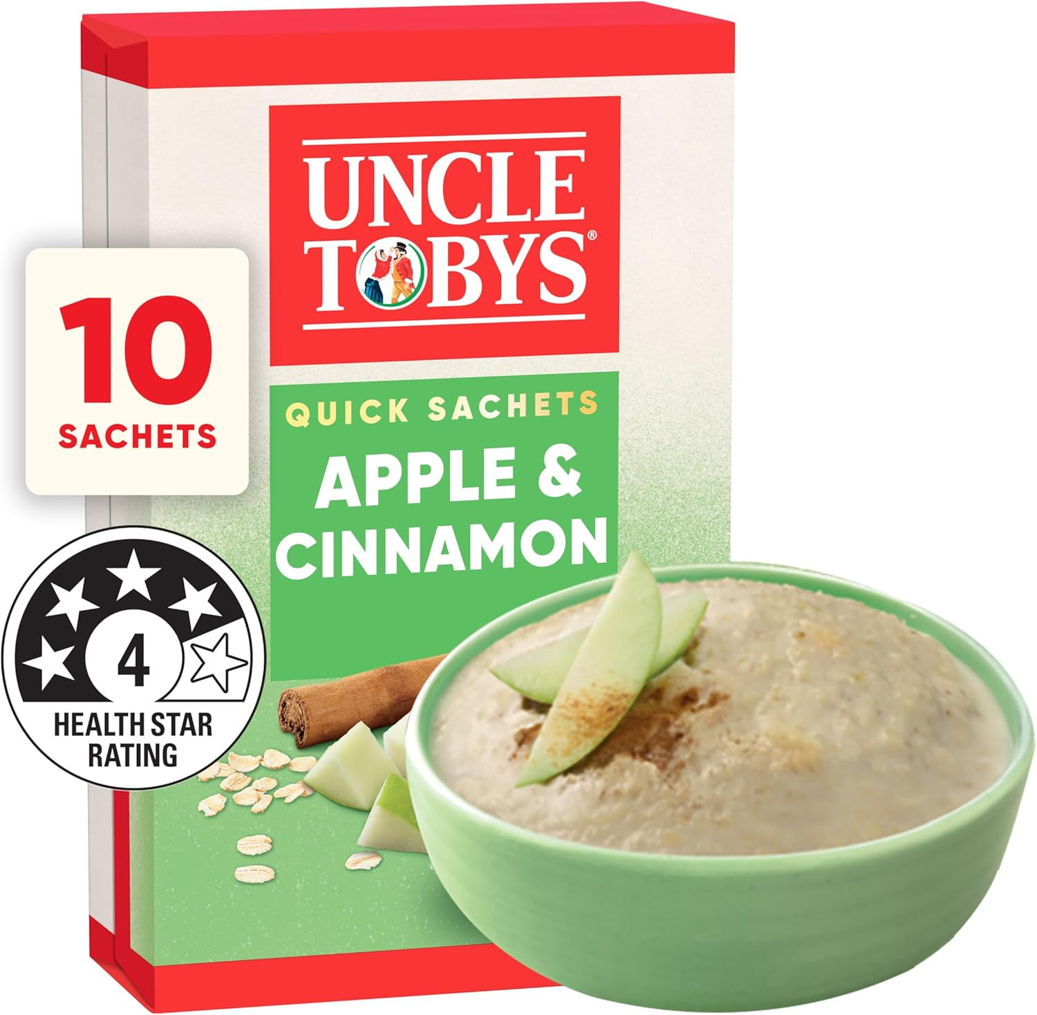 UNCLE TOBYS Oats Quick Sachets Apple & Cinnamon, 10 Sachets image number 4