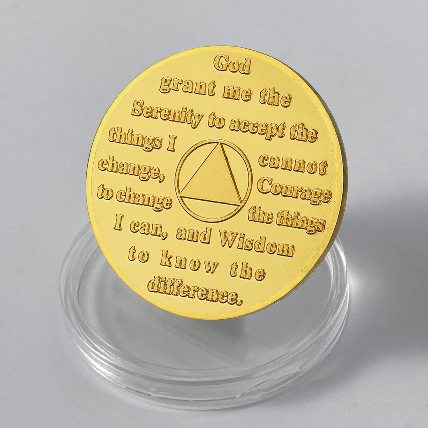 3 Year Sunflower Sobriety Coin - AA Chip Recovery Token - Sober Medallion with Serenity Prayer - AA Coin for Sobriety Gifts for Women and Men - Sober Gift Recovery Medal for AA Token Milestones image number 5