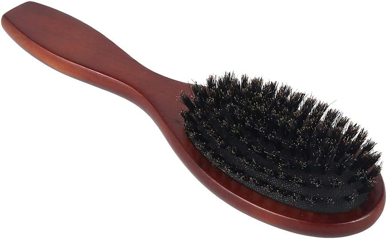 Fulasun Hair Brush Boar Bristle Hair Brush Comb Oval Anti-Static Paddle Hair Extension Brush Scalp Beech Wooden Handle Reducing Hair Frizzy and Frizzy for Women and Men .. image number 1