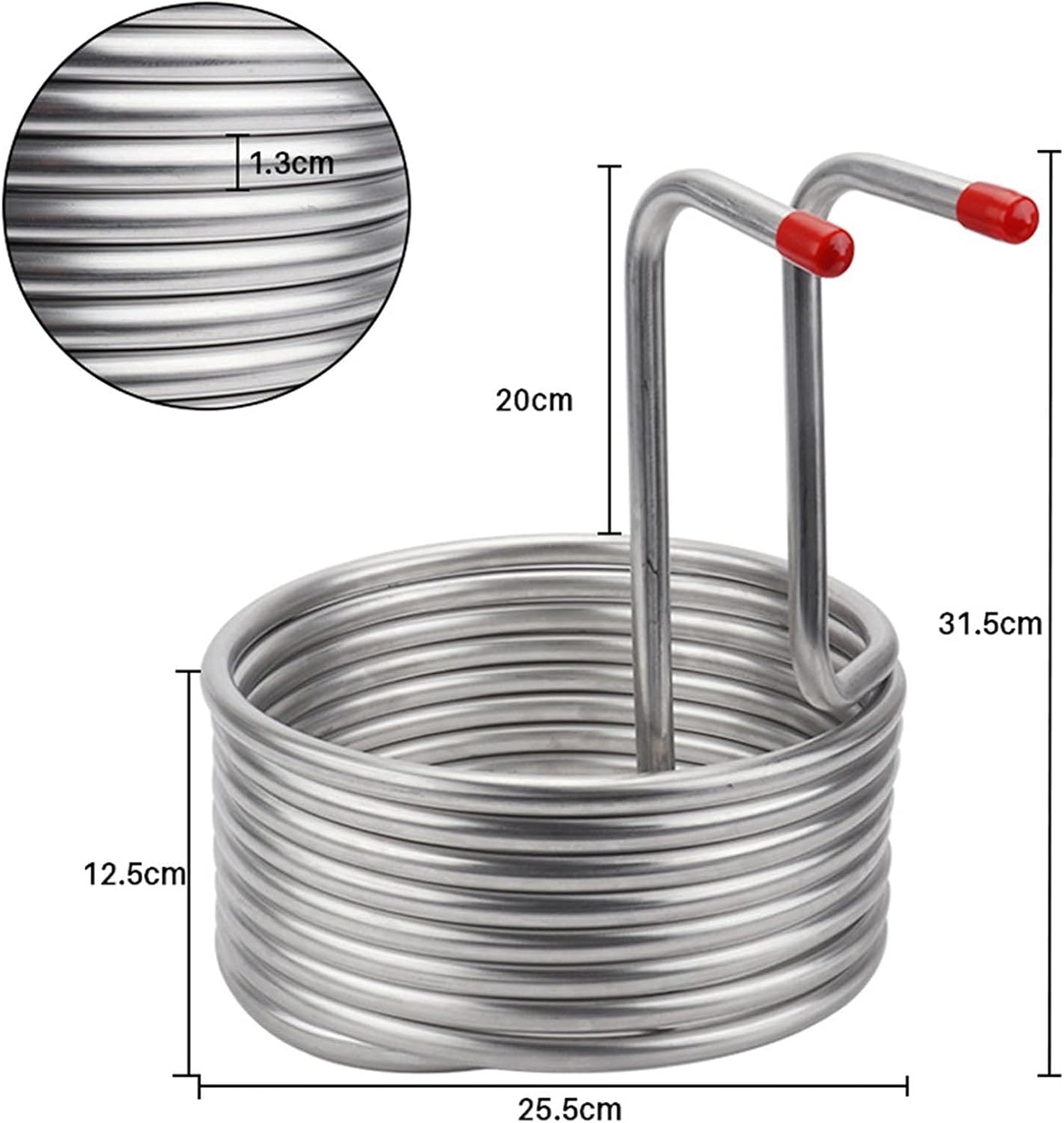 Wort Chiller, Brewing Machine Beer Wort Cooler, Bar Stainless Steel Kitchen Supplies and Household Tools, Easy to Clean Cooling Tube image number 3