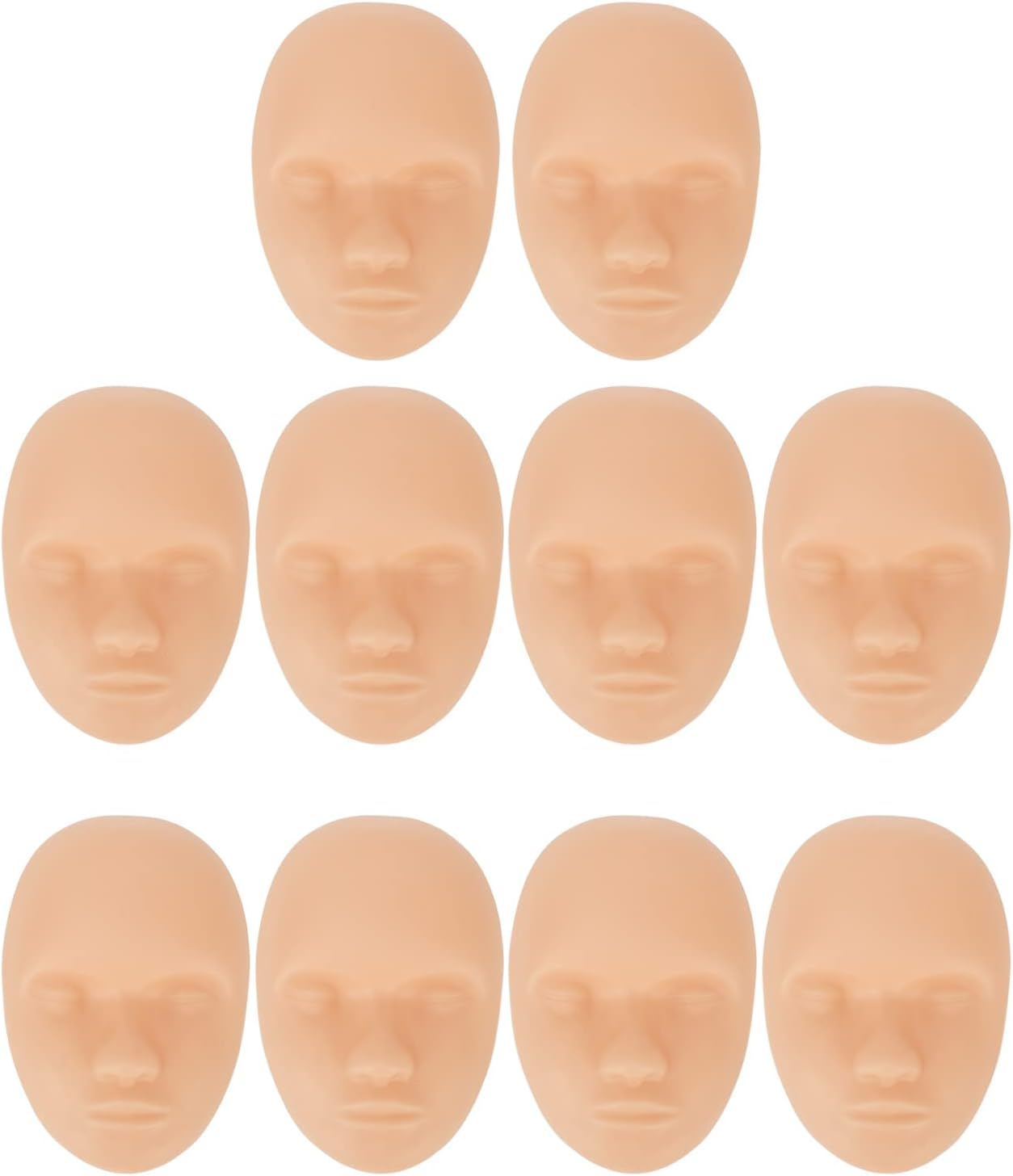 10 Pack Microblading Practice Skin Heads, 3D Soft Silicone Replacement Heads for Eyebrow & Lip Microblading, Universal Fit image number 5