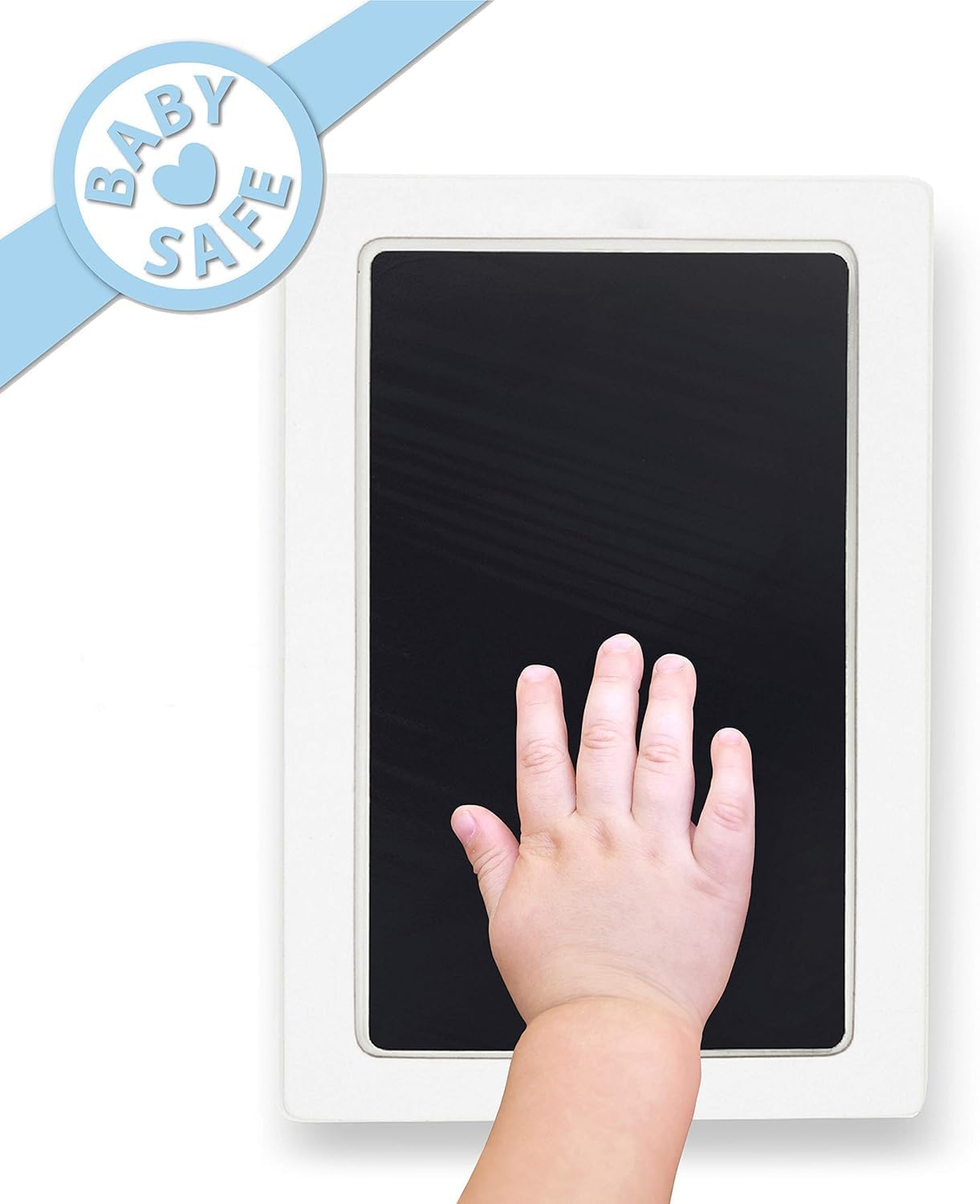 STR- Clean Touch Ink Pad for Baby Handprints and Footprints &ndash; Inkless Infant Hand & Foot Stamp &ndash; Safe for Babies, Doesn&rsquo;T Touch Skin &ndash; Perfect Family Memory or Gift &ndash; Black Print Kit By image number 5