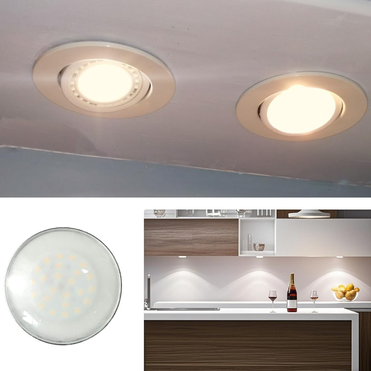 ALQFFHL AR111 LED Bulb Based on GU10, 12W 1200 Lm, Waterproof IP65, Replacement Halogen 100 W, LED Reflector Lights ES11 for Spotlights, Downlights, Track Lighting, Cool White 6000K - Natural White, 4000K image number 2