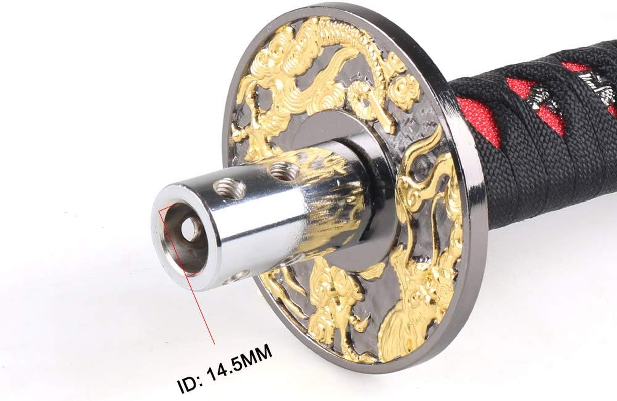 Dyno Racing Universal JDM Katana Samurai Sword Shift Knob Shifter 200MM with Dust Cover Shift Knob Collars with Adapters image number 3