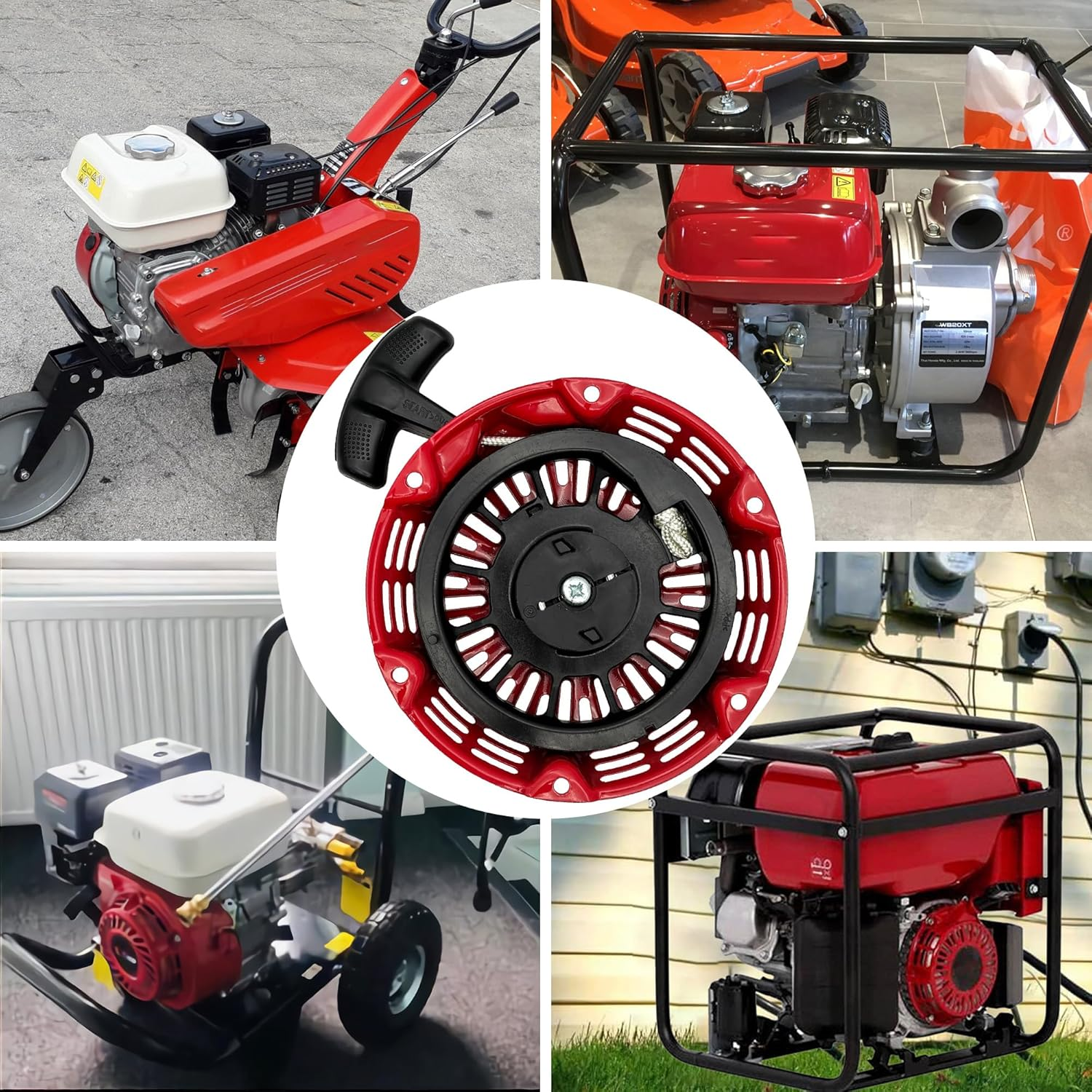 Pull Start Assembly 28400-Z4M-306ZB for Honda GX120 GX160 GX200 4.0 5.5 6.5 Hp Recoil Starter 3000 Watt Generators