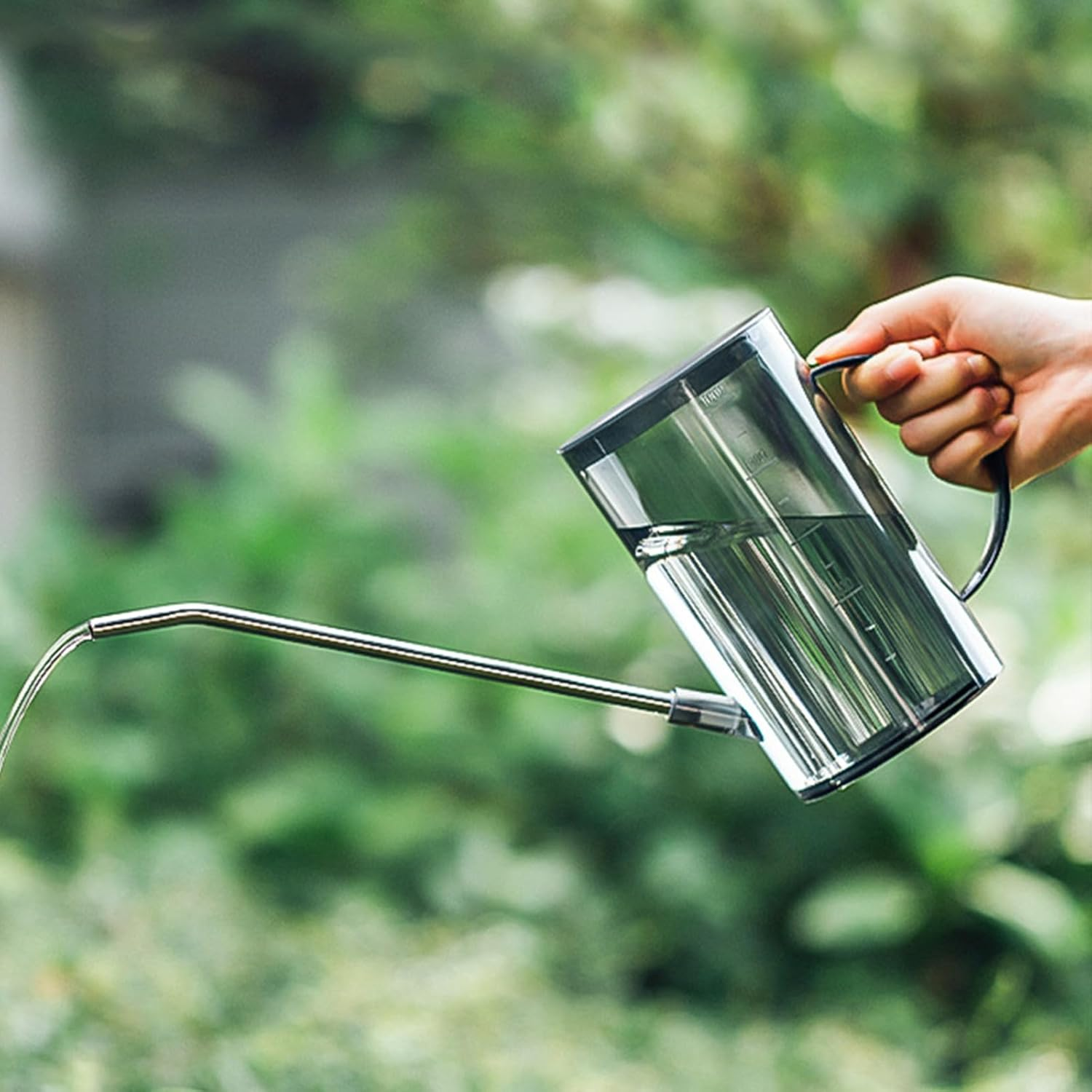 Watering Can for Indoor Plants with Long Spout, Plant Watering Can, Watering Can Indoor Plants, Small Watering Can for House Plants, Flowers, Succulents 1L/34Oz (Grey) image number 5