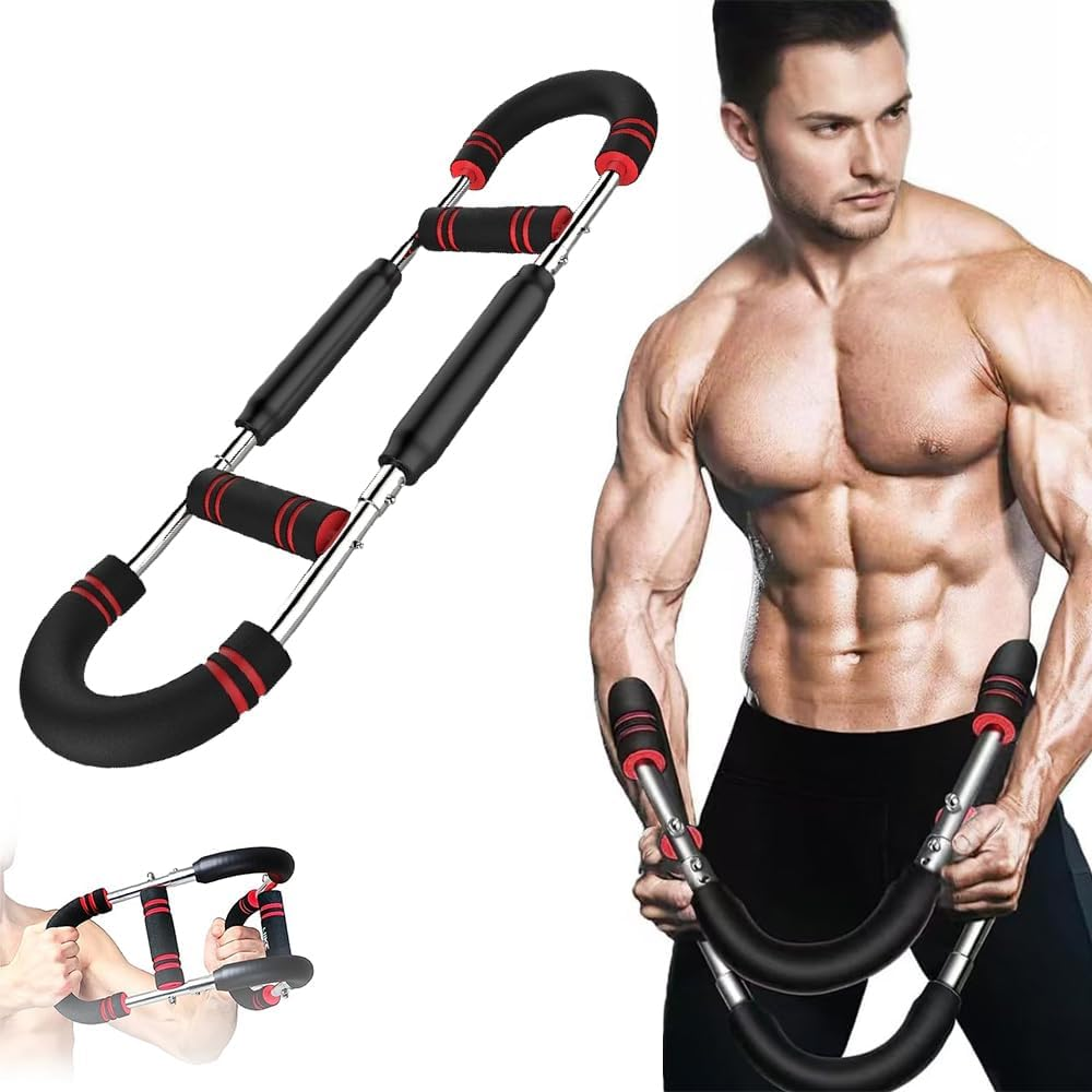 Twister Arm Trainer, 30-50KG Adjustable Chest Workout Equipment, Arm Trainer, Arm Strength Trainer, Portable Power Twister Bar, Portable Spring Resistance for Home Workout Equipment image number 4