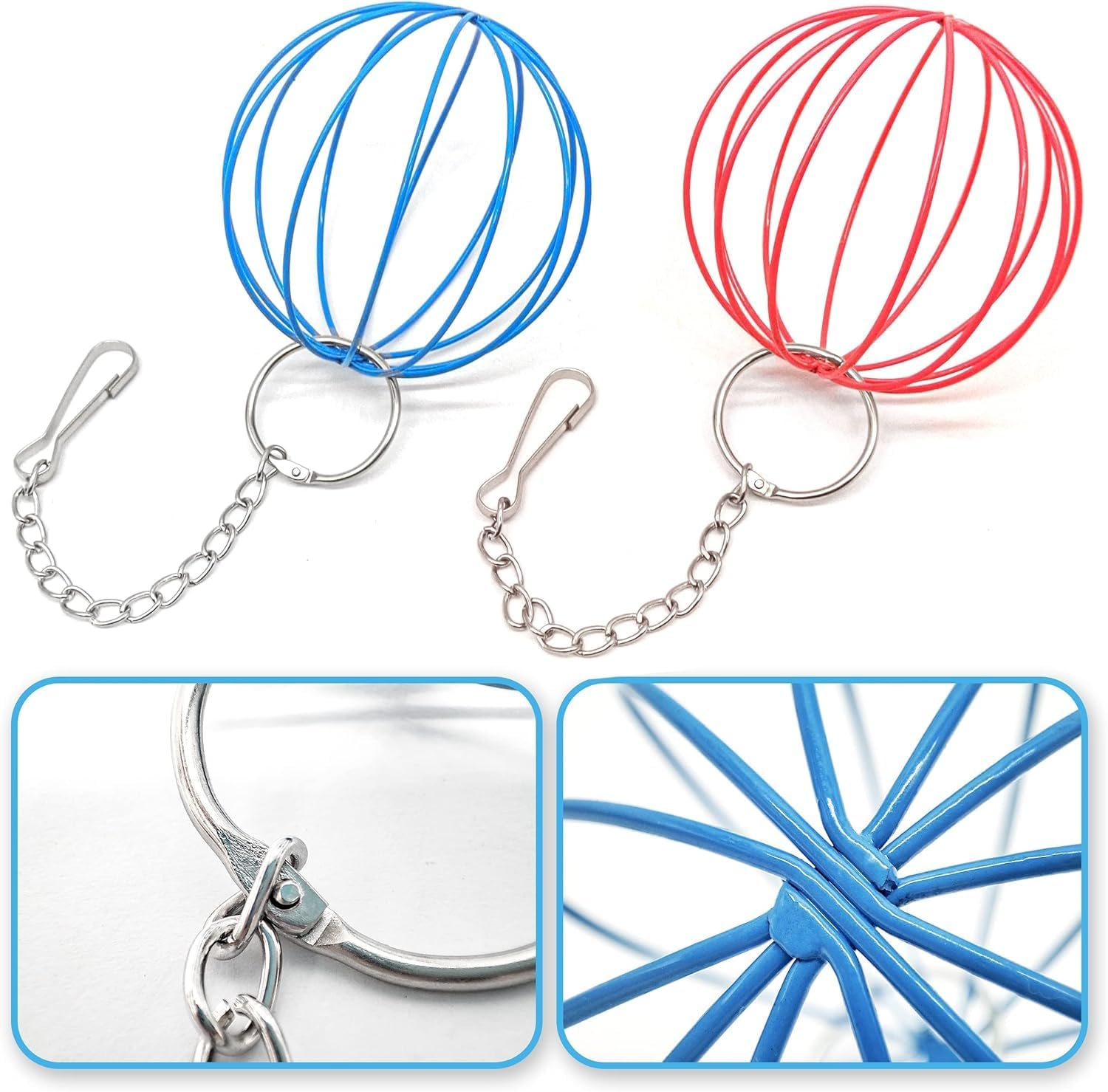 Stainless Steel Rabbit Hay Feeder Ball, 2-Pack, 6Cm, 6Cl, Interactive Toy, Portion Control image number 6