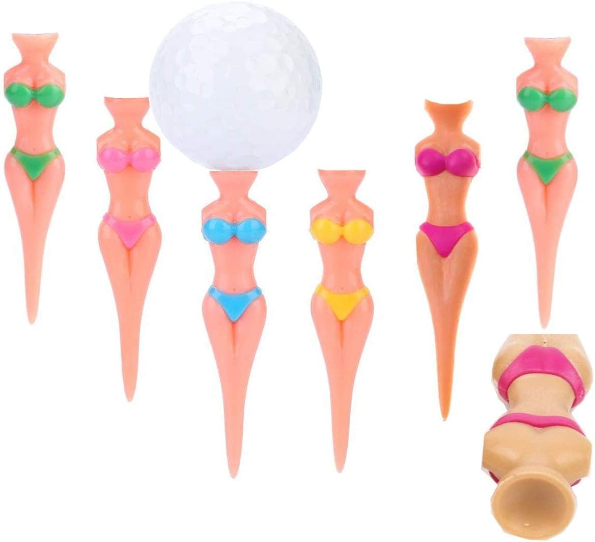 Golf Tees 3" Nude Woman Plastic Golf Tees, Golf Sexy Girl Lady Tees Fun Holder Divot Home Golf Training image number 1