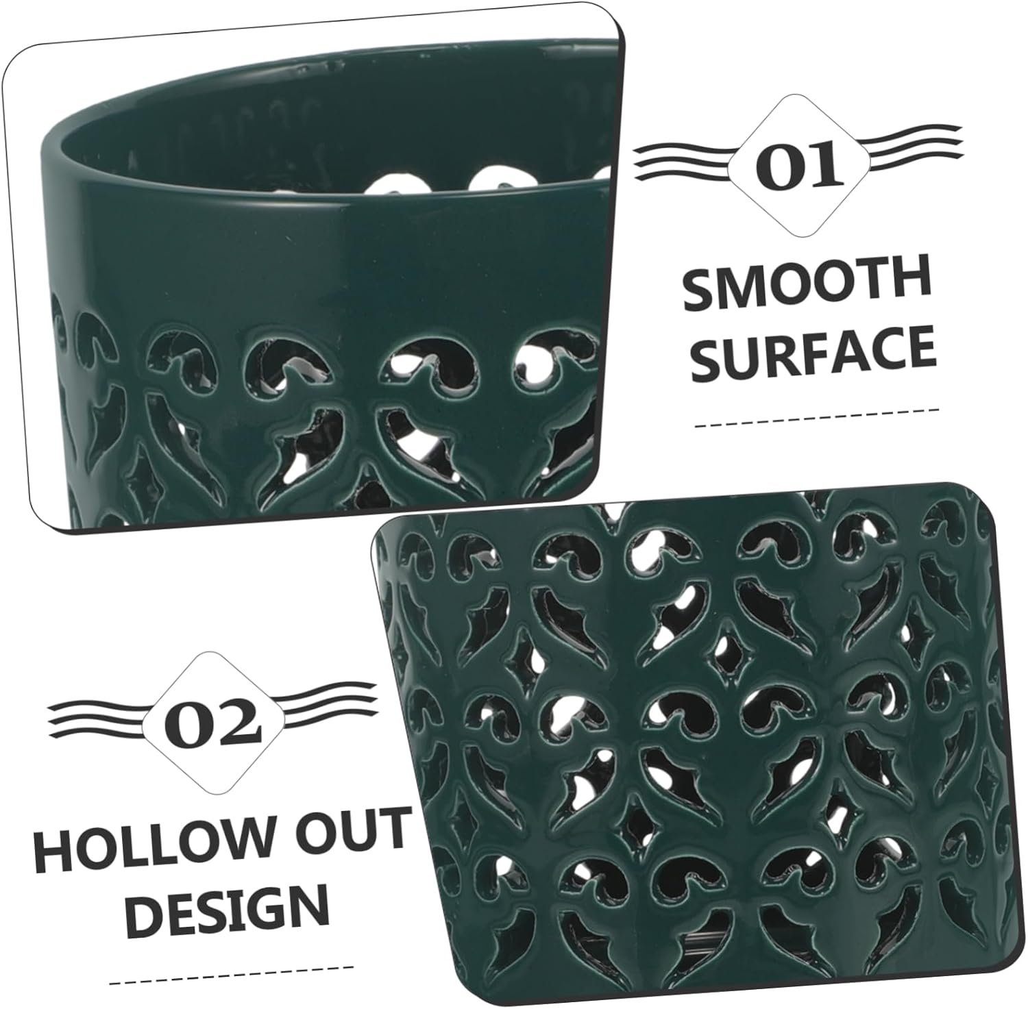 Ceramic Orchid Pot for Plants Outdoor Planter Box Decorative Flower Pot