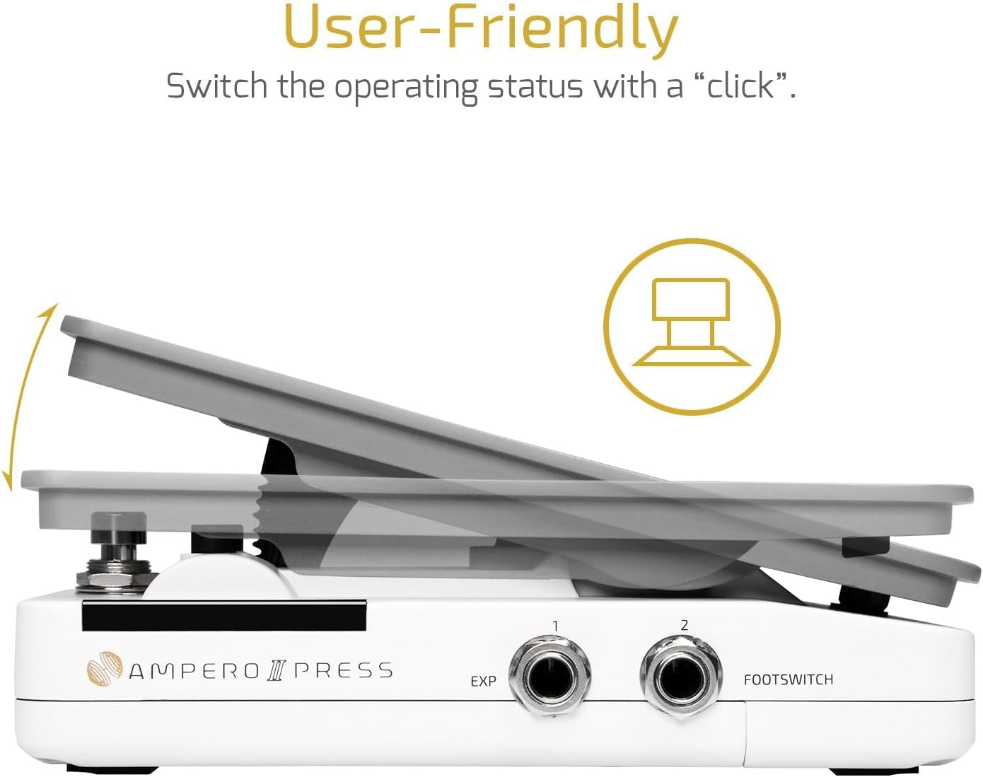 HOTONE 2 in 1 Passive Expression Footswitch EXP Pedal Ampero II Press - Ampero Press 2 In 1 image number 3