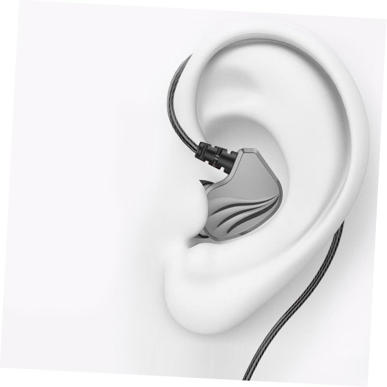 Sewroro Plug In-Ear Earphones Heavy Bass Wired Headset Lightweight Soft Silicone Earmuffs Compatible with Mobile Phones Tablets Computers image number 2